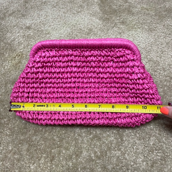 Pink Woven Clutch Bag - Picture 6 of 7